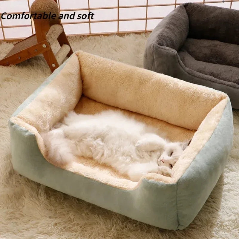 Plush Cat Bed – Cozy Winter House for Cats & Small Pets