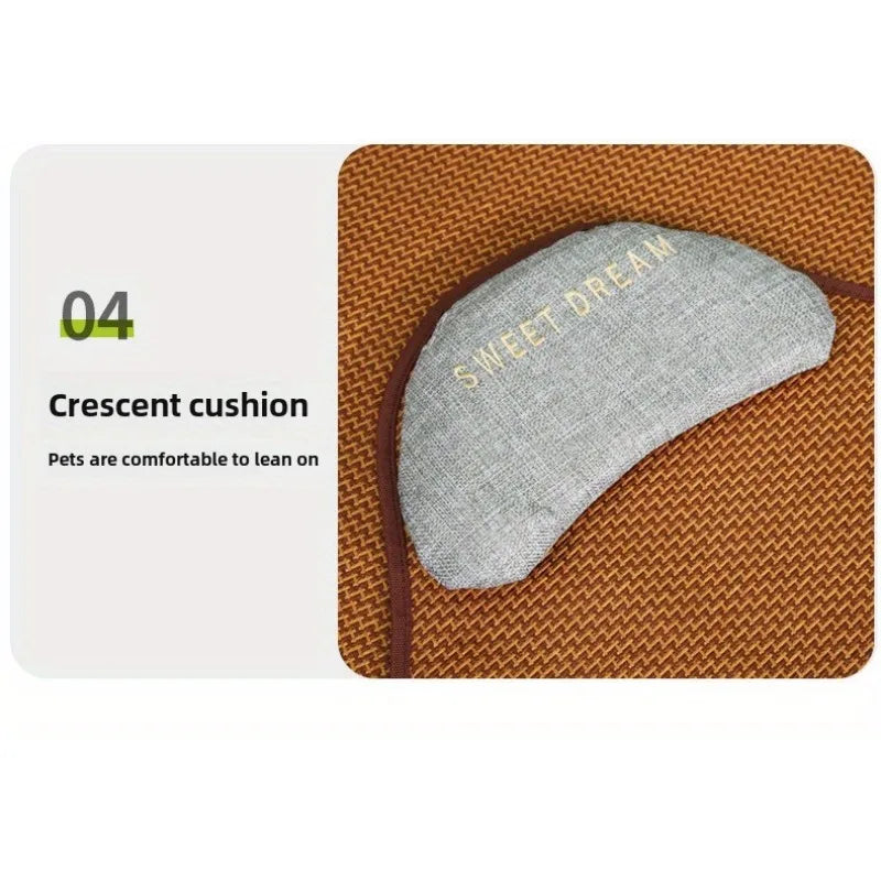 Ice Silk Pet Cooling Pillow – Breathable Summer Pad
