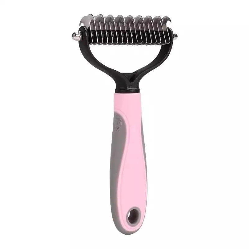 Double-Sided Pet Deshedding Brush – Stainless Steel Grooming Comb