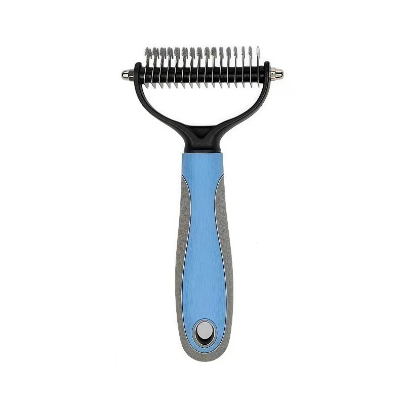 Double-Sided Pet Deshedding Brush – Stainless Steel Grooming Comb