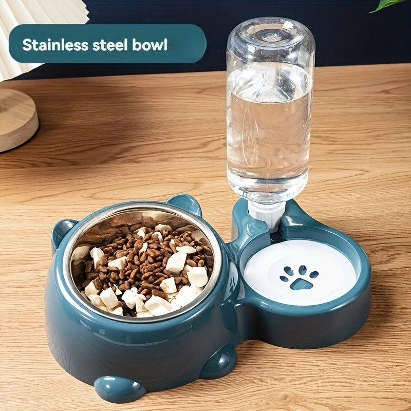Automatic Pet Feeder & Water Dispenser – No Power Needed