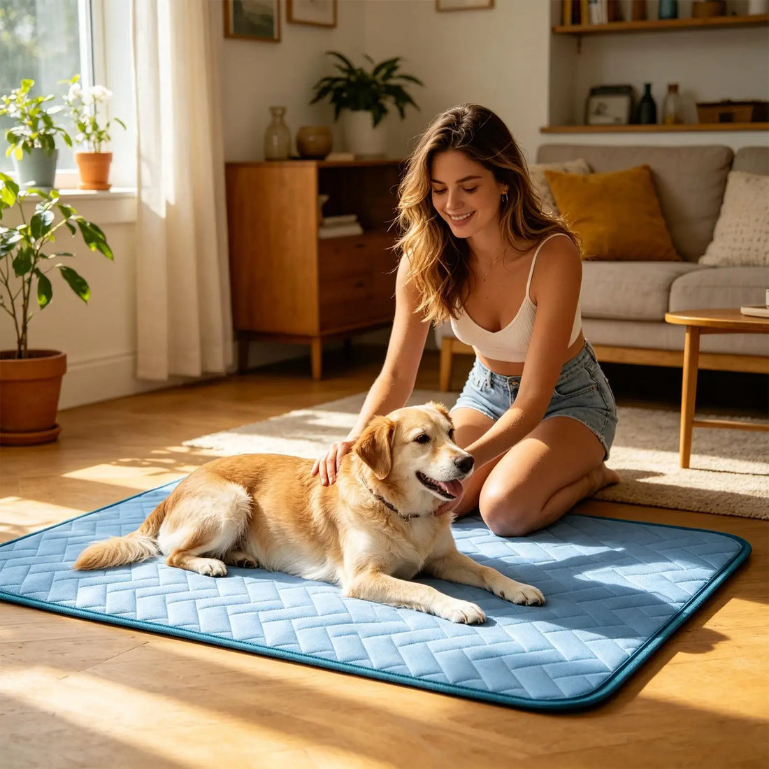 Dog Cooling Mat – Heat Relief Pad for Kennels & Crates