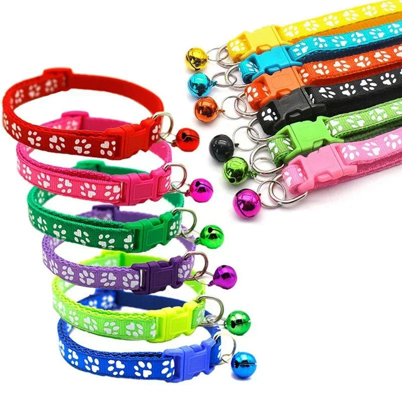 Colorful Cat Collar with Bell – Adjustable & Cute