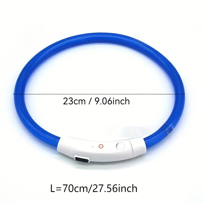 LED Anti-Lost Dog Collar – USB Rechargeable Light