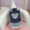 Retro Striped Denim Skirt for Dogs