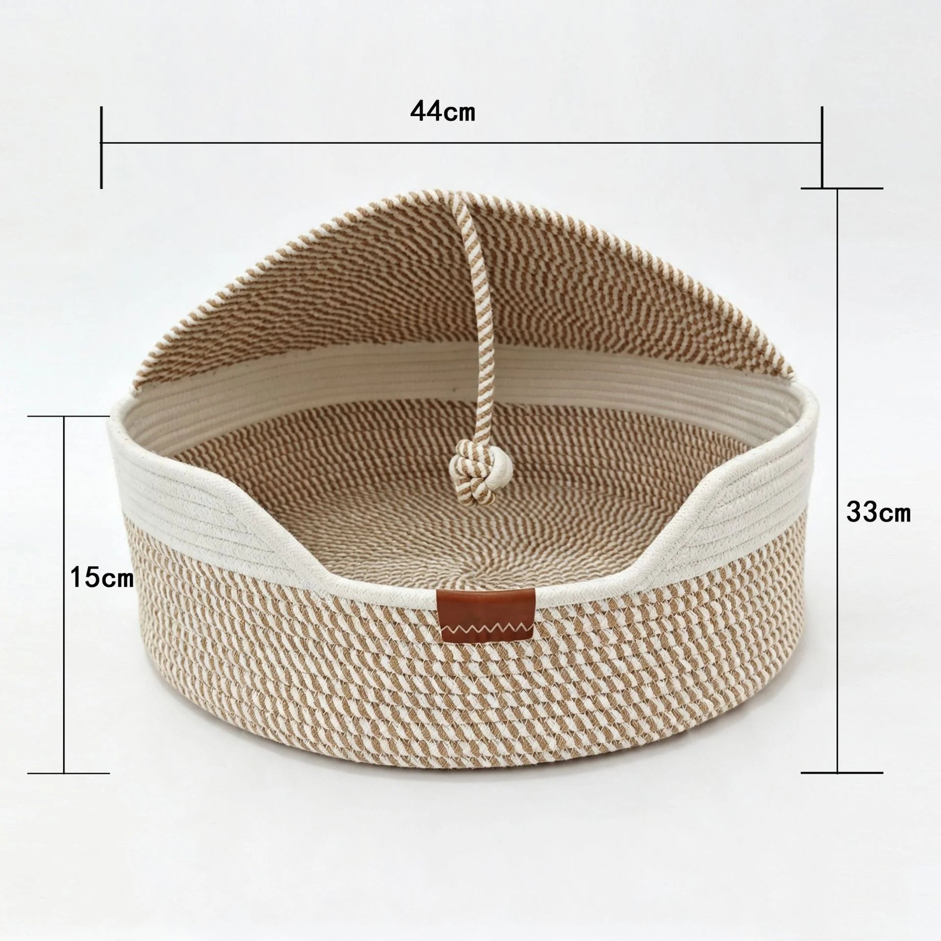 Rope Cat Bed Basket – Cozy Nest with Play Rope