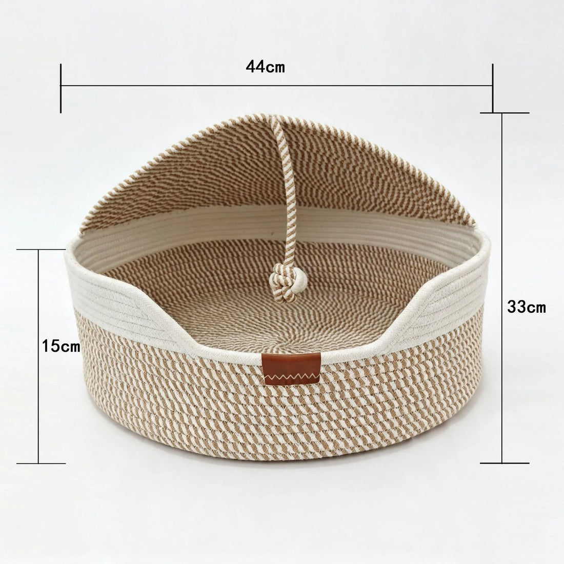 Rope Cat Bed Basket – Cozy Nest with Play Rope