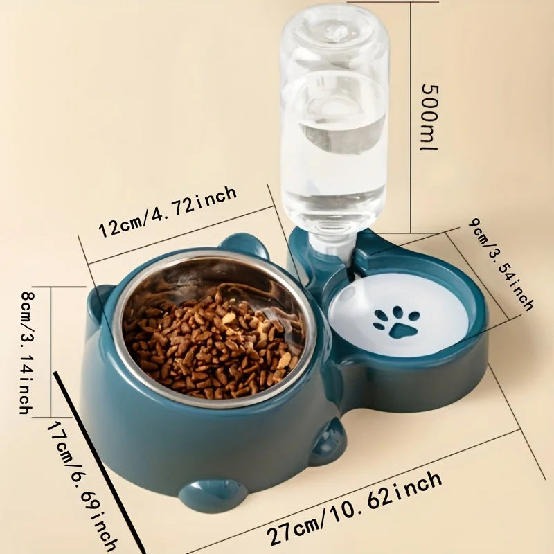 Automatic Pet Feeder & Water Dispenser – No Power Needed