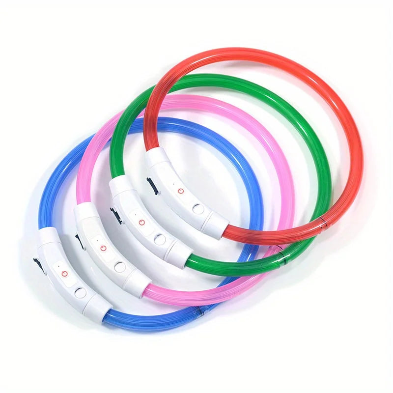 LED Anti-Lost Dog Collar – USB Rechargeable Light