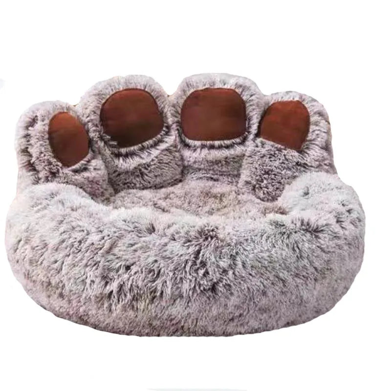 Fluffy Winter Dog Bed – Plush Basket for Small to Large Pets