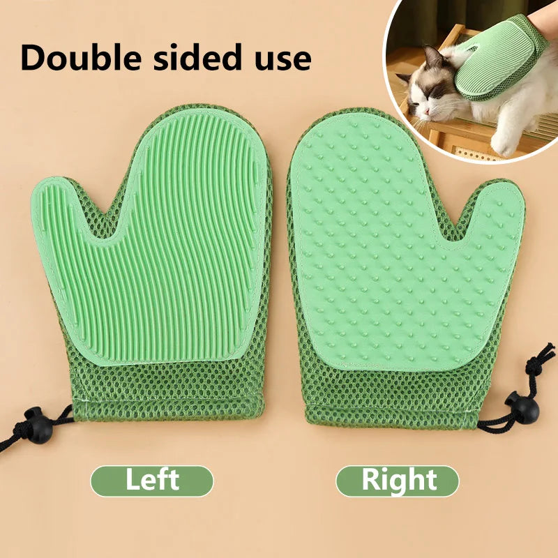 Pet Grooming Glove – Gentle Massage Hair Remover