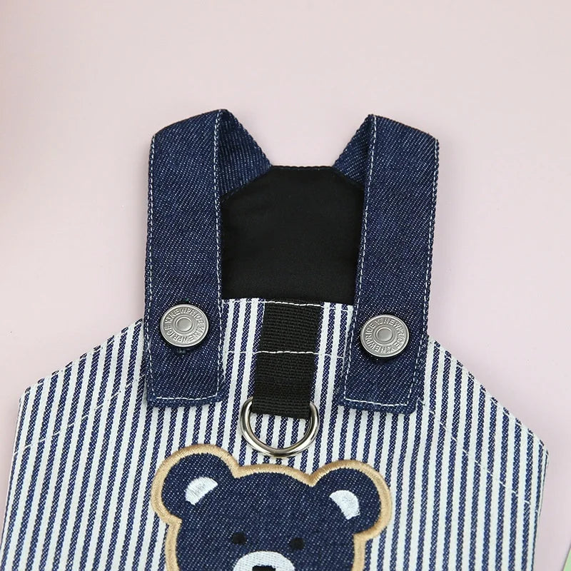 Retro Striped Denim Skirt for Dogs