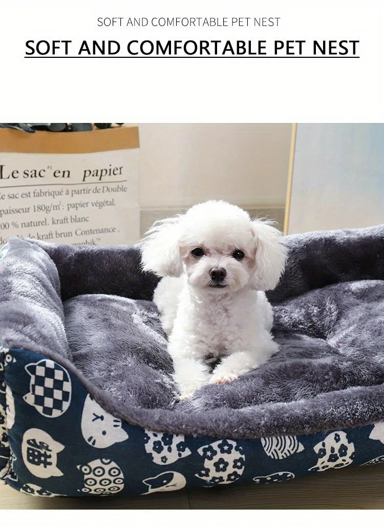 Cozy Dog Sofa Bed – Basket Mat for Small to Large Pets