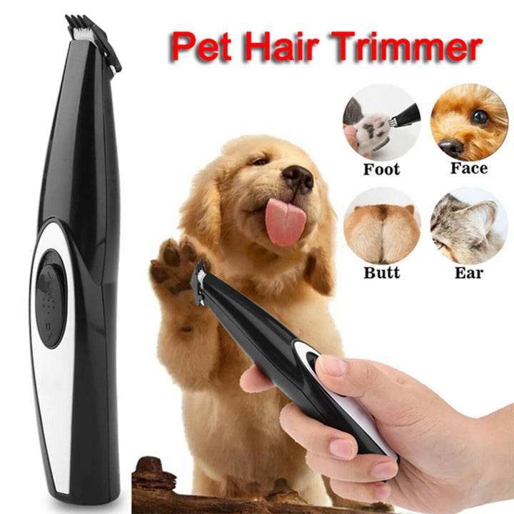 USB Rechargeable Pet Hair Trimmer – Grooming Kit