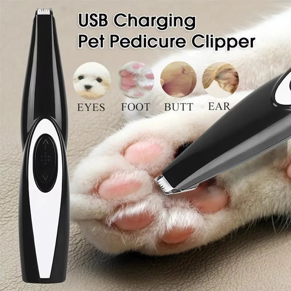 USB Rechargeable Pet Hair Trimmer – Grooming Kit