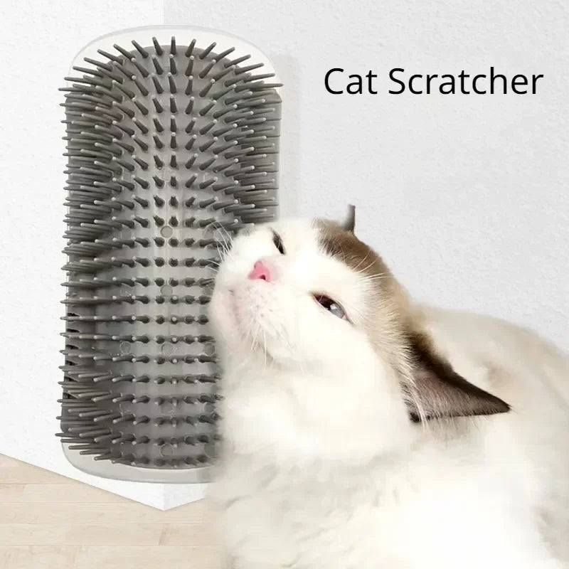 Cat Corner Scratcher Comb – Massage Brush with Catnip
