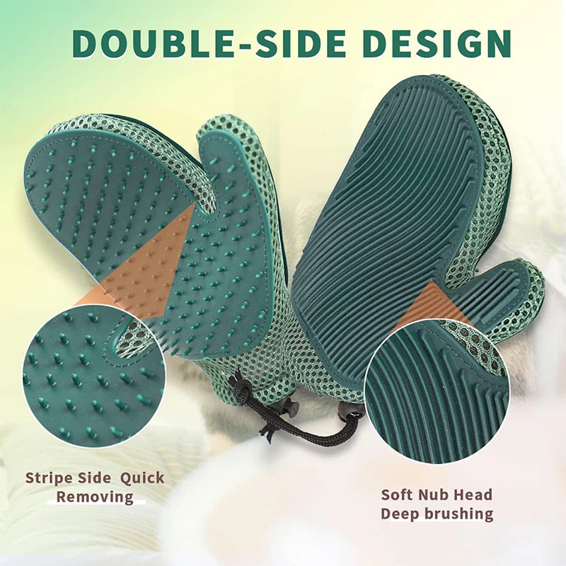 Pet Grooming Glove – Gentle Massage Hair Remover