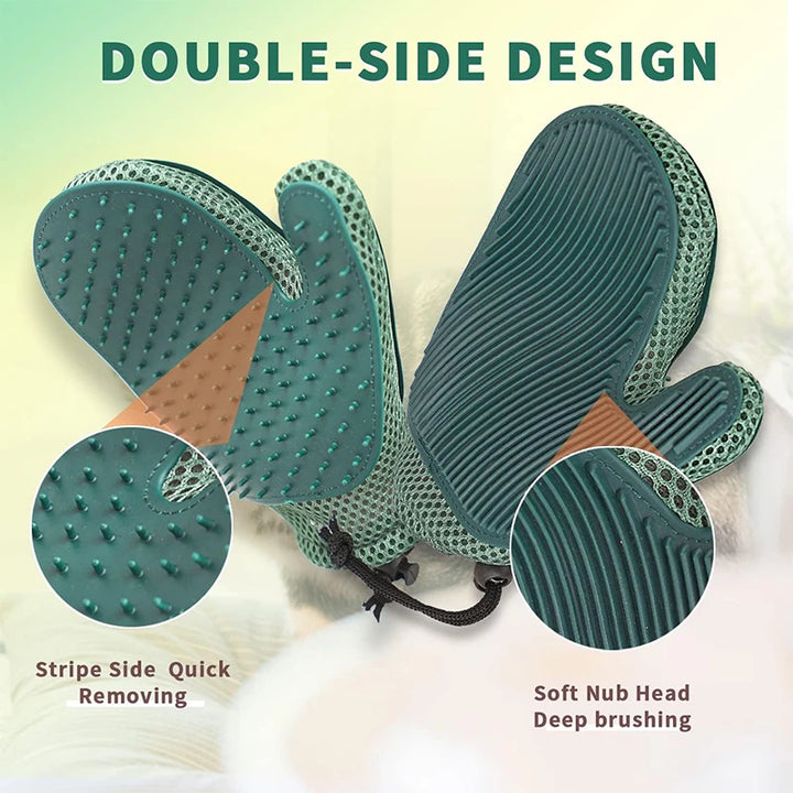 Pet Grooming Glove – Gentle Massage Hair Remover