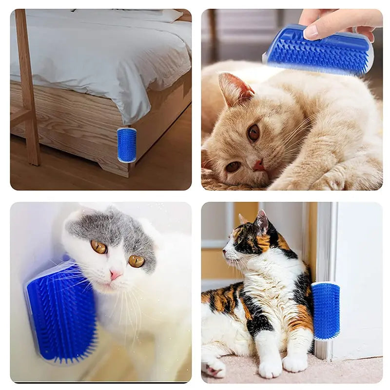 Cat Corner Massage Brush – Self-Grooming Scratcher Comb
