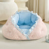 Semi-Enclosed Pet Bed – Cozy All-Season Nest for Dogs & Cats