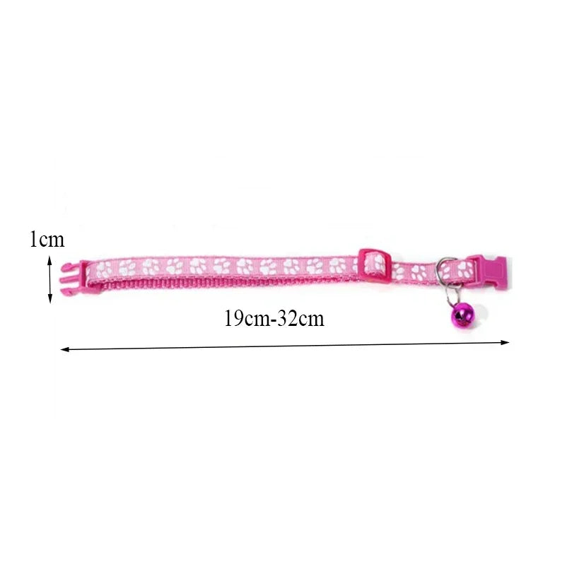 Colorful Cat Collar with Bell – Adjustable & Cute