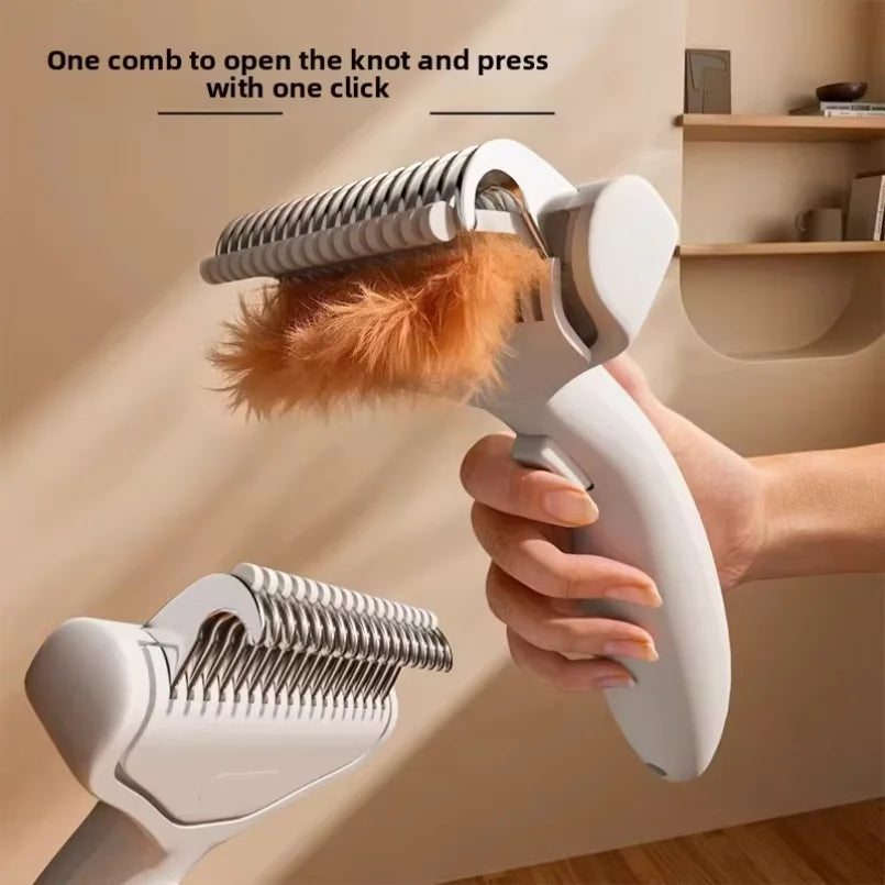 Stainless Steel Dog Deshedding Comb – Dematting Tool