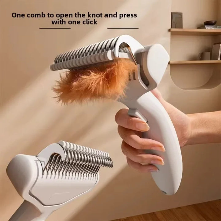 Stainless Steel Dog Deshedding Comb – Dematting Tool