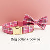 Plaid Dog Collar, Harness & Leash Set – Personalized