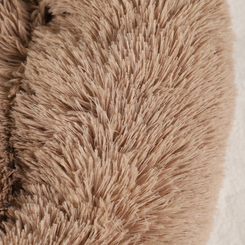 Fluffy Winter Dog Bed – Plush Basket for Small to Large Pets