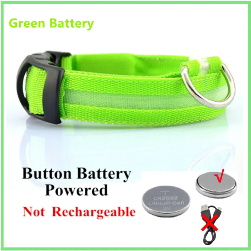 Rechargeable LED Dog Collar – 3-Mode Night Safety Light