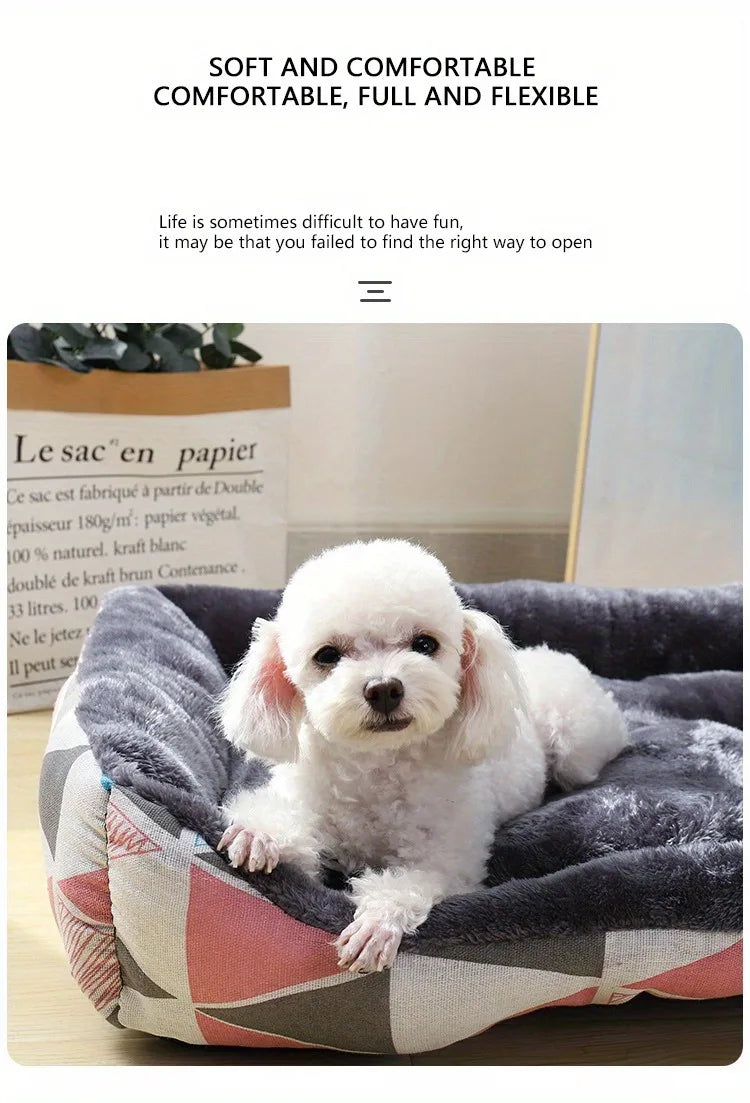 Cozy Dog Sofa Bed – Basket Mat for Small to Large Pets