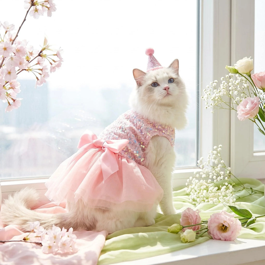 Princess Sequin Tulle Dog Dress