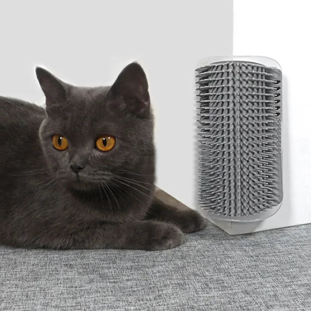 Cat Corner Scratcher Comb – Massage Brush with Catnip