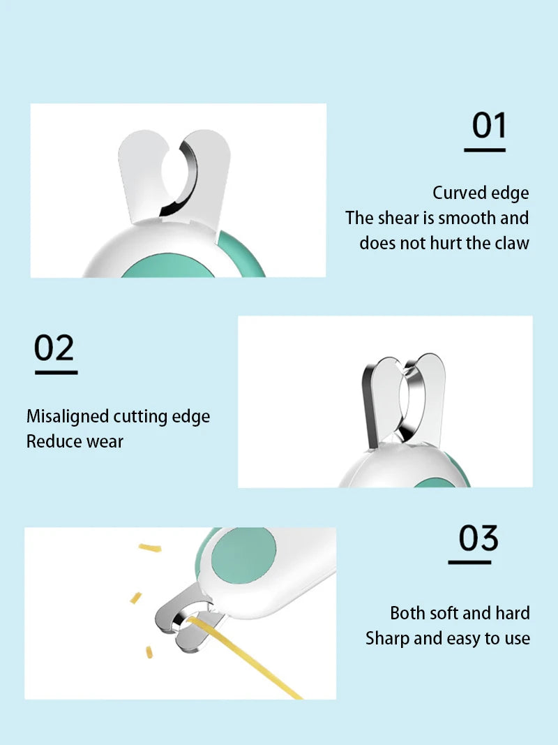LED Light Pet Nail Clipper – Safety Lock Trimmer