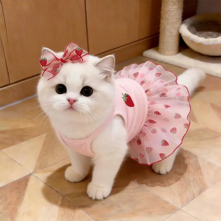 Strawberry Tutu Dress with Headband
