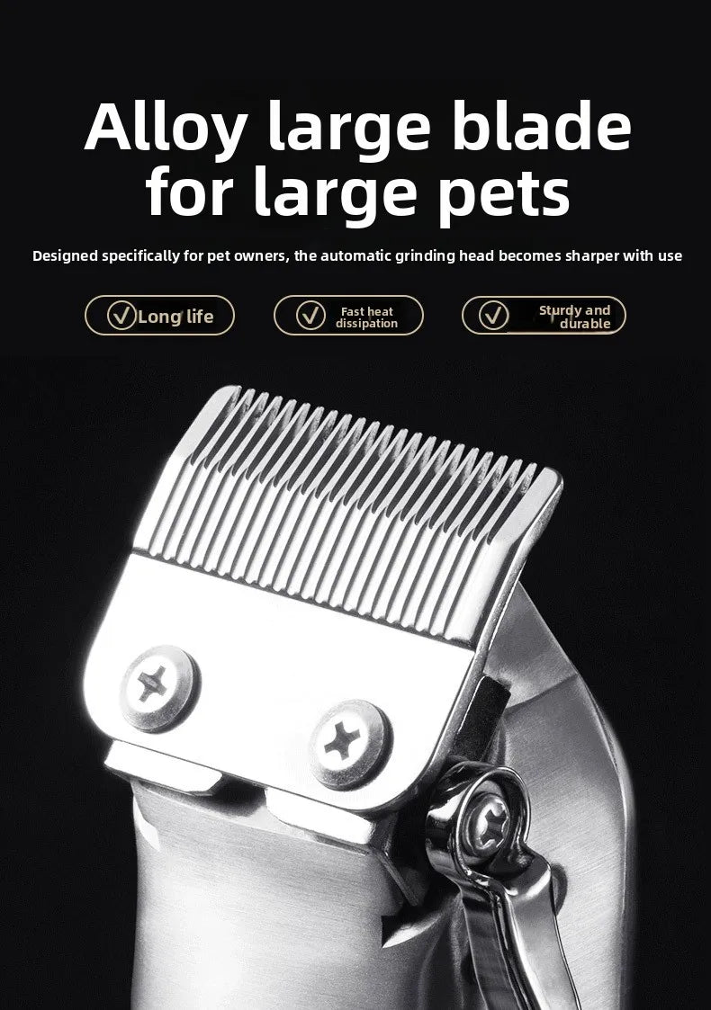 Cordless Dog Clippers – High-Power Grooming Shaver with LCD