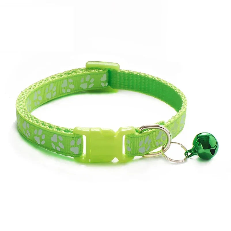 Colorful Cat Collar with Bell – Adjustable & Cute