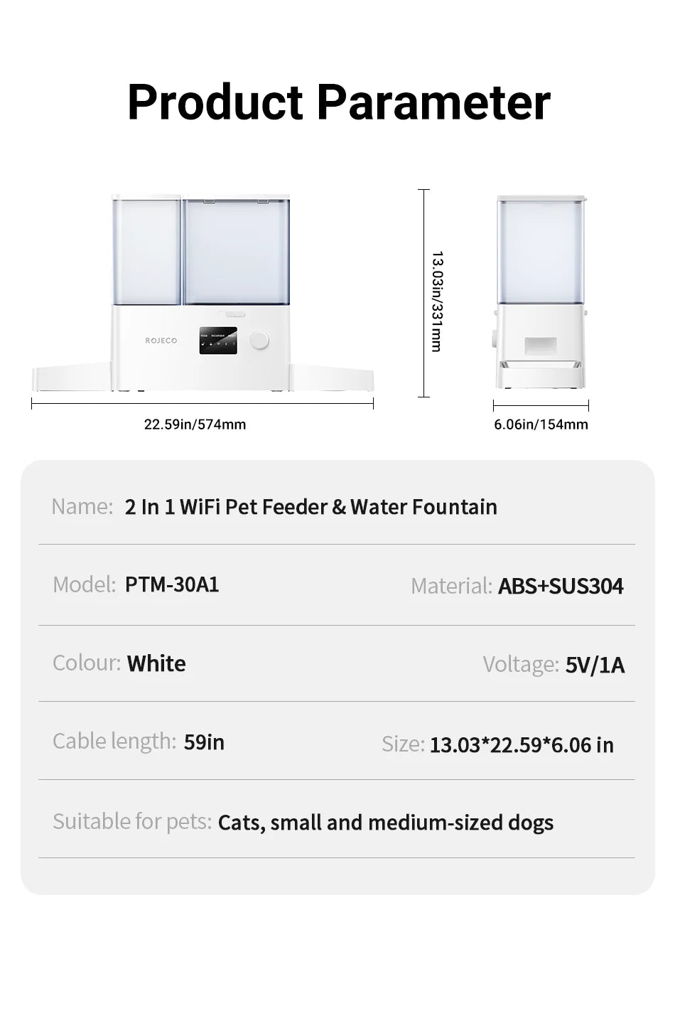 Smart WiFi Pet Feeder & Water Fountain