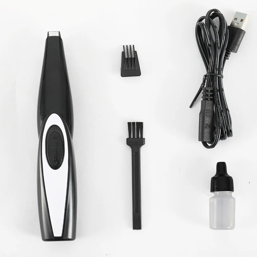 USB Rechargeable Pet Hair Trimmer – Grooming Kit