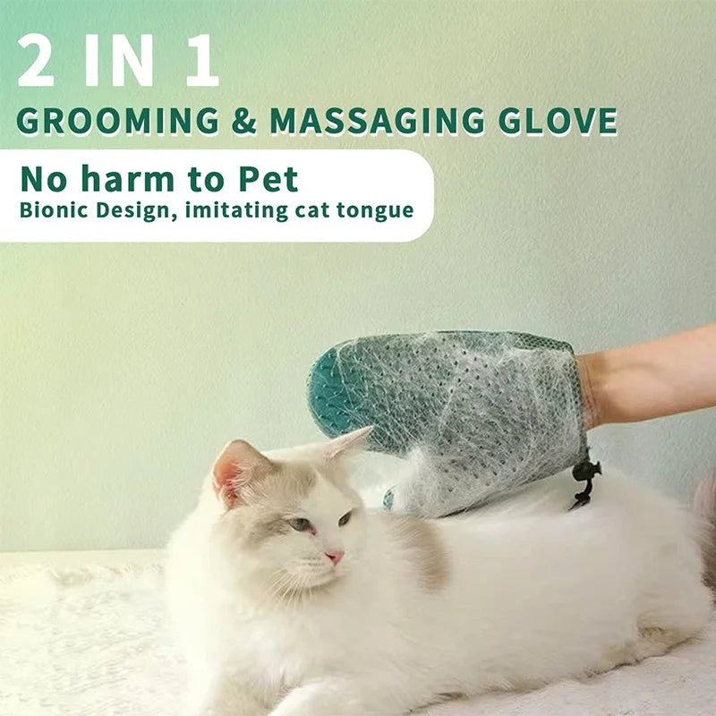 Pet Grooming Glove – Gentle Massage Hair Remover