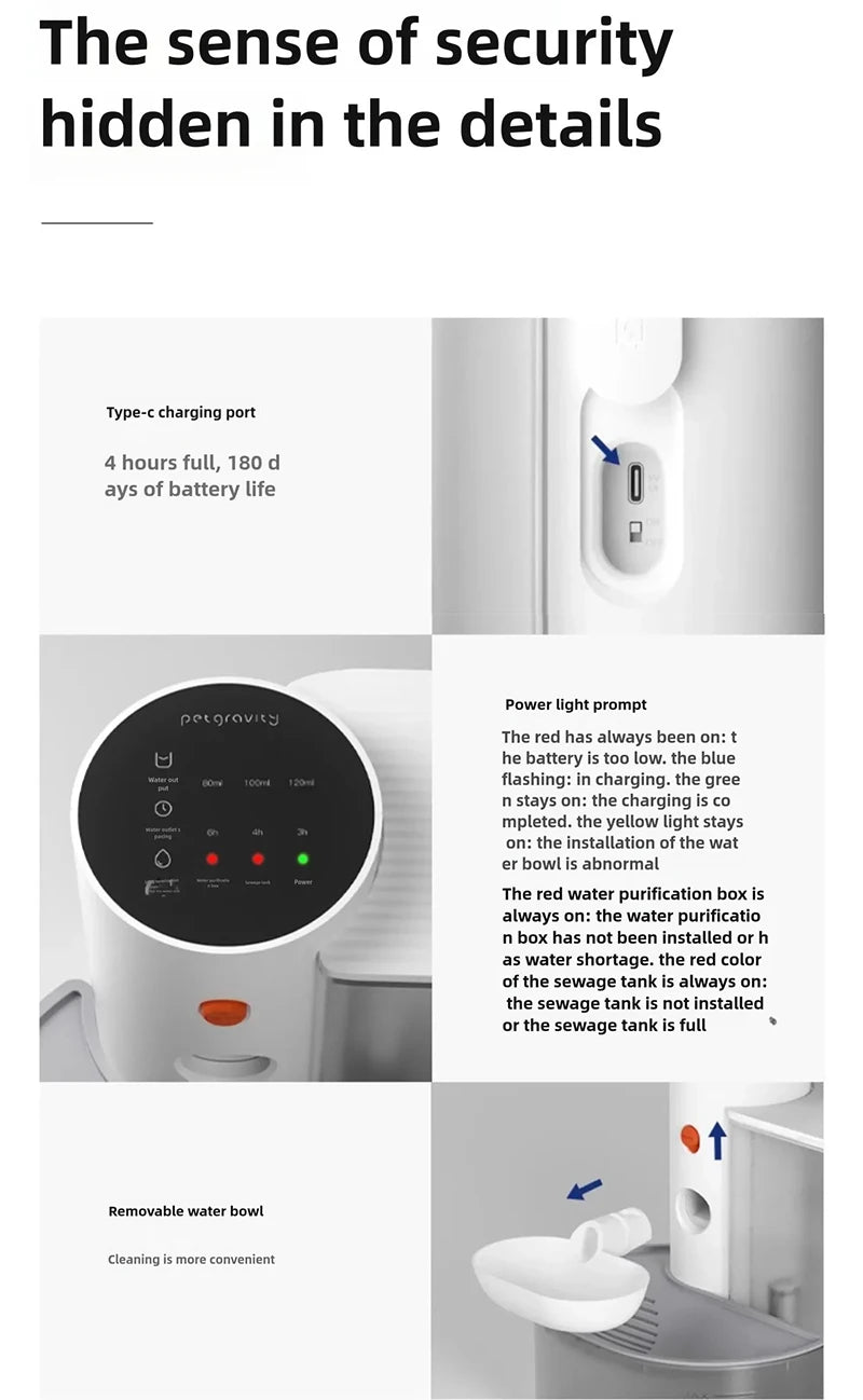 Automatic Cat Water Fountain – No Power Needed