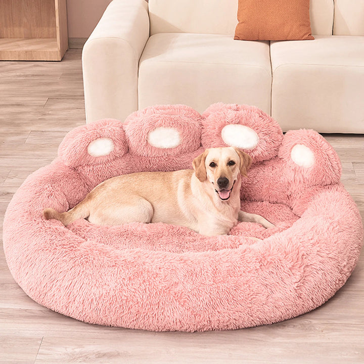 Fluffy Winter Dog Bed – Plush Basket for Small to Large Pets