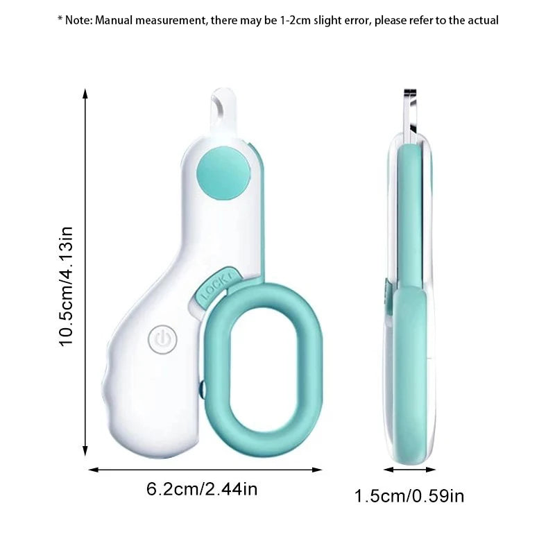 LED Light Pet Nail Clipper – Safety Lock Trimmer