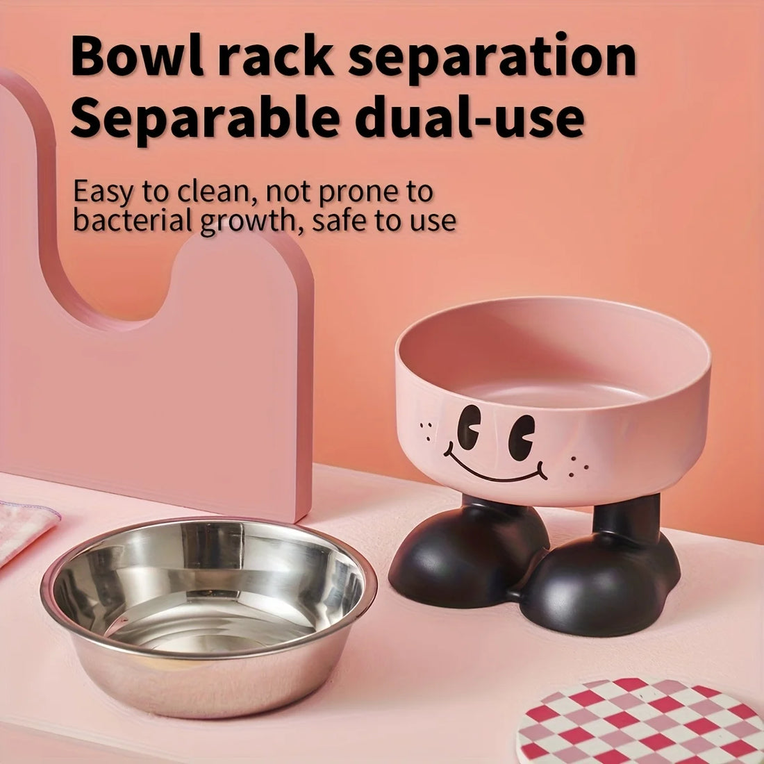 Elevated Stainless Steel Pet Bowls – No-Spill Feeder