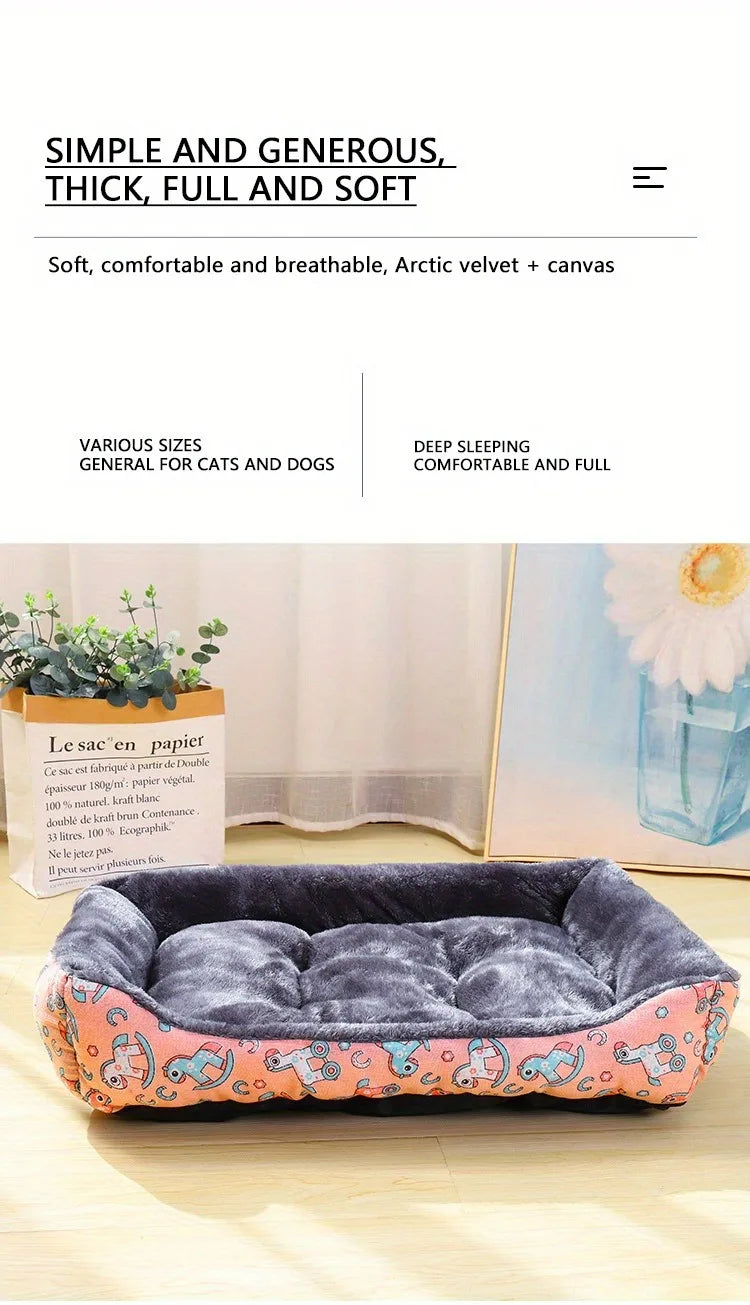 Cozy Dog Sofa Bed – Basket Mat for Small to Large Pets