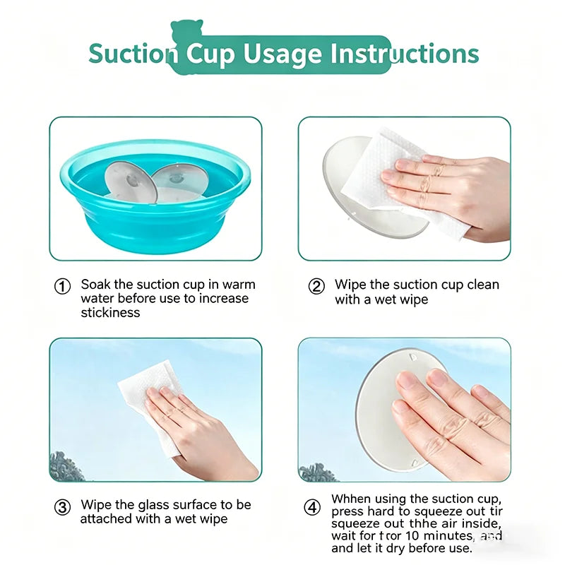 Suction Cup Cat Window Hammock – Easy-Install Perch