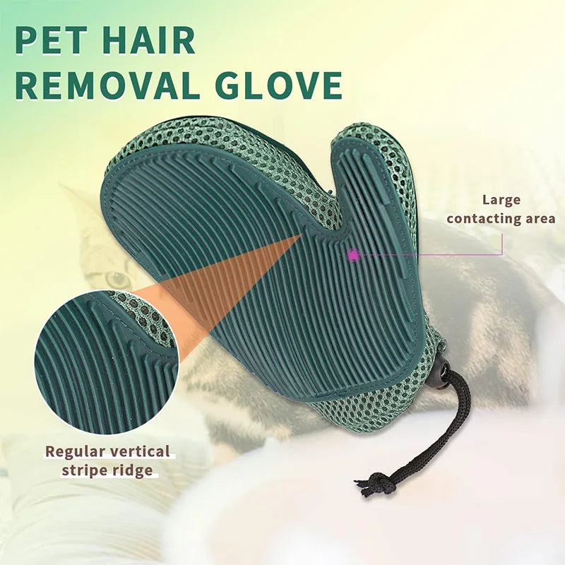 Pet Grooming Glove – Gentle Massage Hair Remover