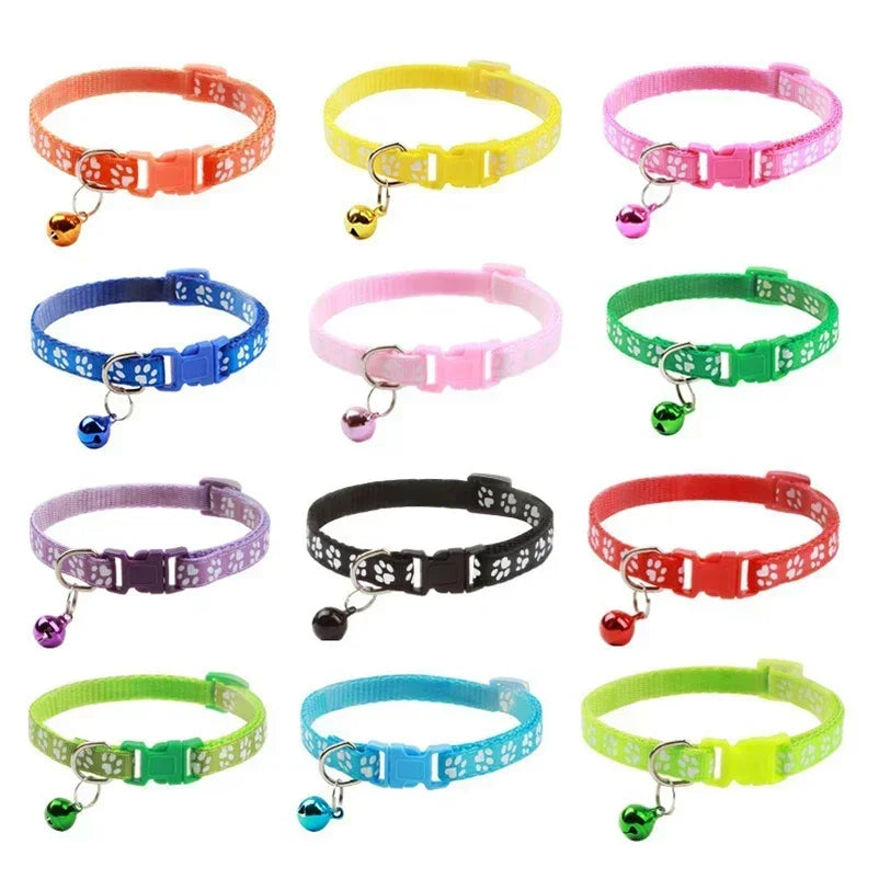 Colorful Cat Collar with Bell – Adjustable & Cute