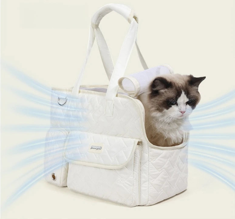 Breathable Mesh Pet Travel Tote Bag