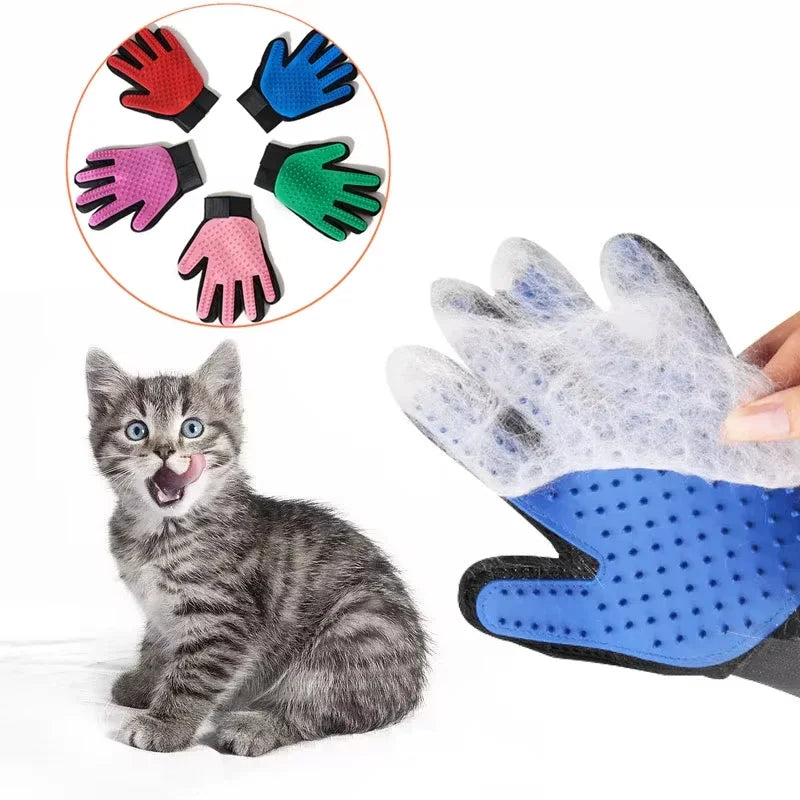 Pet Grooming Glove – Deshedding Brush for Cats & Dogs